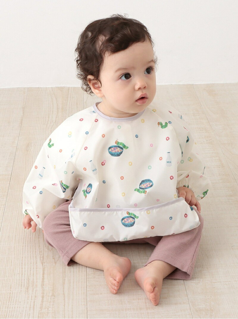 Afternoon Tea LIVING はらぺこあおむし/長袖お食事エプロン アフタヌーンティー・リビング マタニティウェア・ベビー用品 その他のベビーグッズ ホワイトのサムネイル