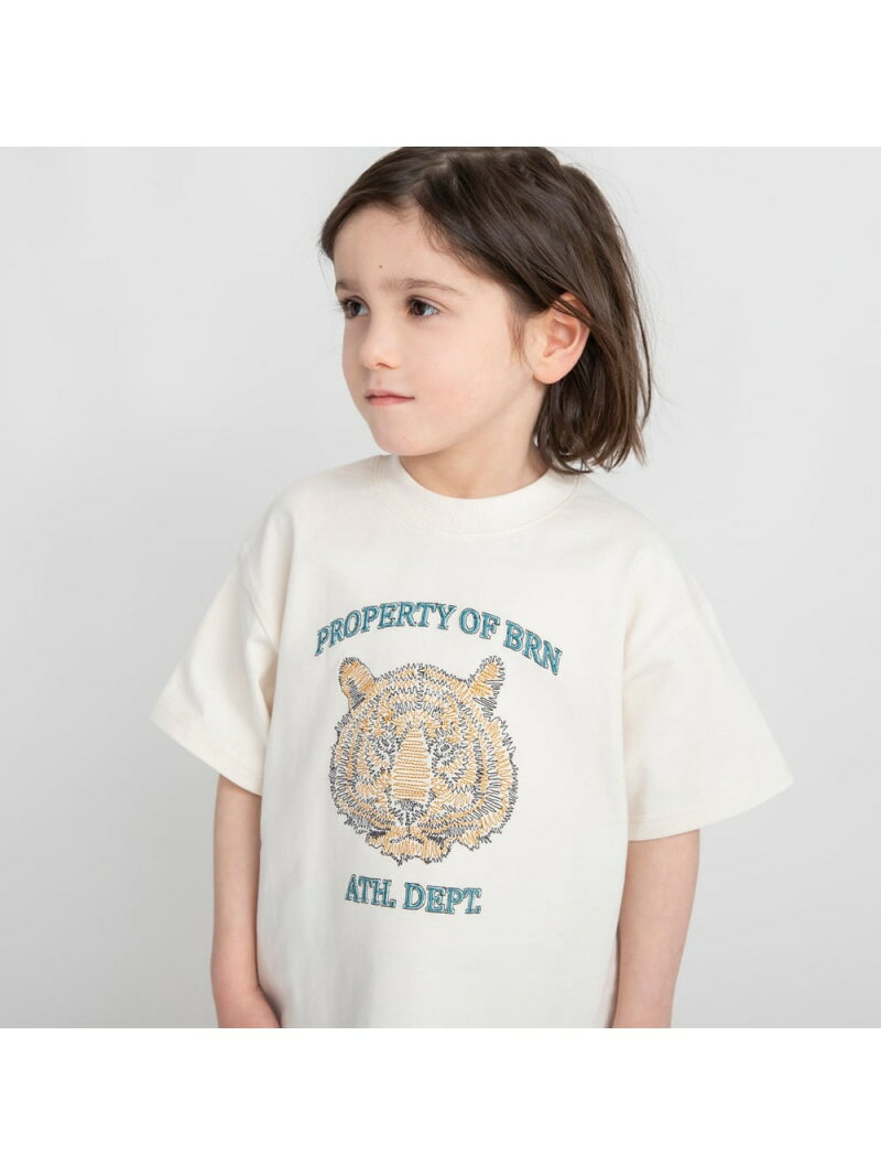 【SALE／30%OFF】branshes ギザギザ刺繍 半袖Tシャツ ブランシェス トップス カットソー・Tシャツ ベー..