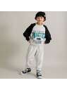 【SALE/10%OFF】branshes 【WEB限定/DRC/やわらか薄手裏毛】ロゴスウェット+ロングパンツセット ブランシェス トップス スウェット・トレ...