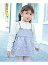 【SALE/30%OFF】any FAM KIDS 総柄リボンドッキングチュニック エニィファム トップス スウェット・トレーナー ブルー ブラック【RBA_E...