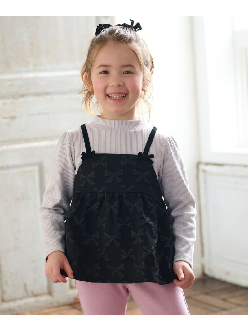 【SALE／30%OFF】ANY KIDS 総柄リボンドッキングチュニック エニィ トップス スウェット・トレーナー ..