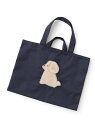【SALE/20%OFF】petit main DOGアップリケレッスンバッグ ナルミヤオンライン バッグ トートバッグ ネイビー ピンク【RBA_E】
