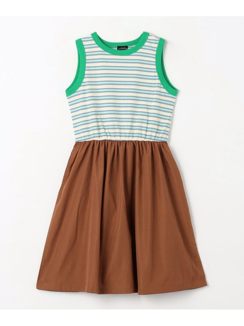 【SALE／70%OFF】UNITED ARROWS green label relaxing TJ ワッフルボーダー*スカート ノースリーブ ワンピース / キッズ 100cm-130cm ユナイテッドアローズ アウトレット ワンピース・ドレス ワンピース ブラウン ブラック【RBA_E】のサムネイル