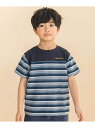 【SALE/50%OFF】Noeil aime BeBe 【お揃い】天竺xリップルボーダー切り替え半袖Tシャツ(80~130cm) ベベ オンライン ストア ト...