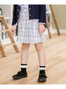 【SALE/20%OFF】ANY KIDS チェック柄 ガーリー スカパン エニィ パンツ その他のパンツ ブルー グリーン ピンク【RBA_E】