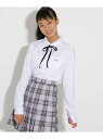 【SALE／33 OFF】PINK-latte 【入卒 セレモニー 卒服】胸ロゴリボン付ブラウス ピンク ラテ トップス シャツ ブラウス ホワイト ベージュ【RBA_E】