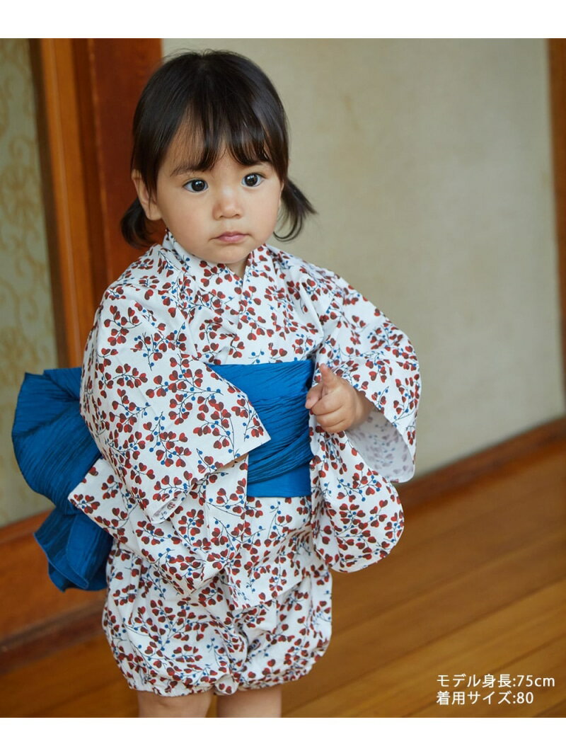 riziere 【リンクコーデ】ハートリーフプリントベビーセパレート浴衣セット リジェール 着物・浴衣・和装小物 浴衣【送料無料】のサムネイル
