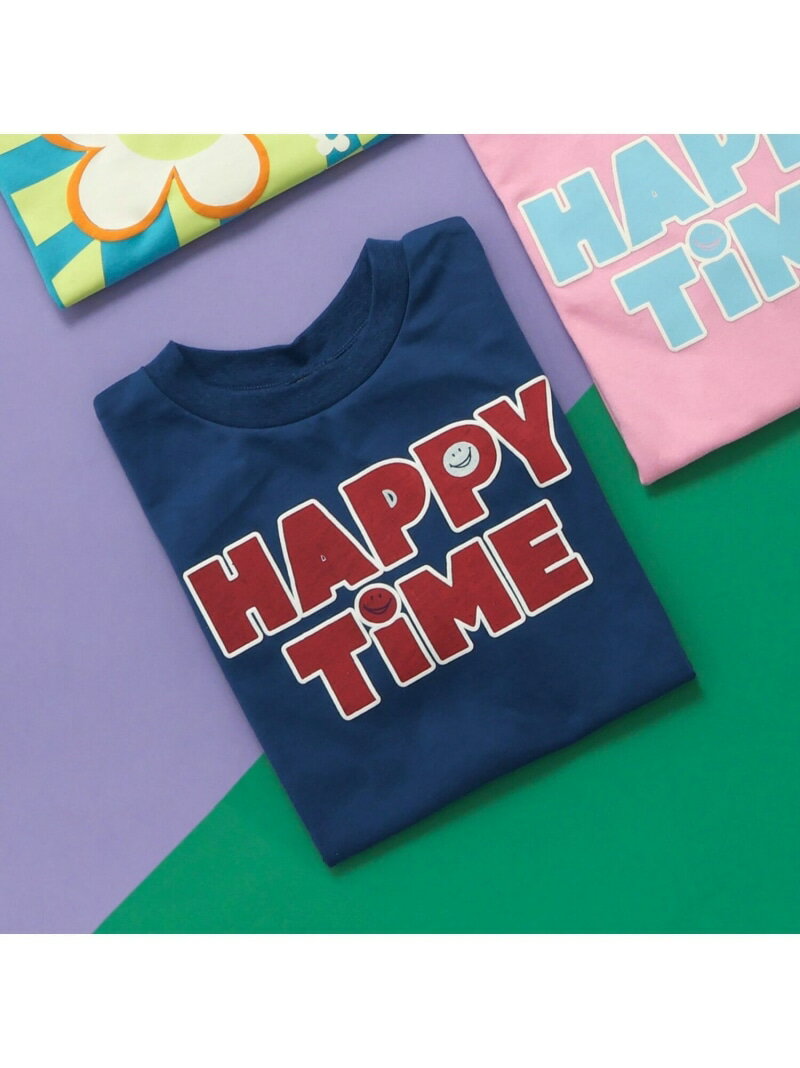 BREEZE  HAPPY FO SMILE Tシャツ エフオーオンラインストア トップス カットソー・Tシャツ ネイビー ホワイト ピンク パープル グリーン ブルー