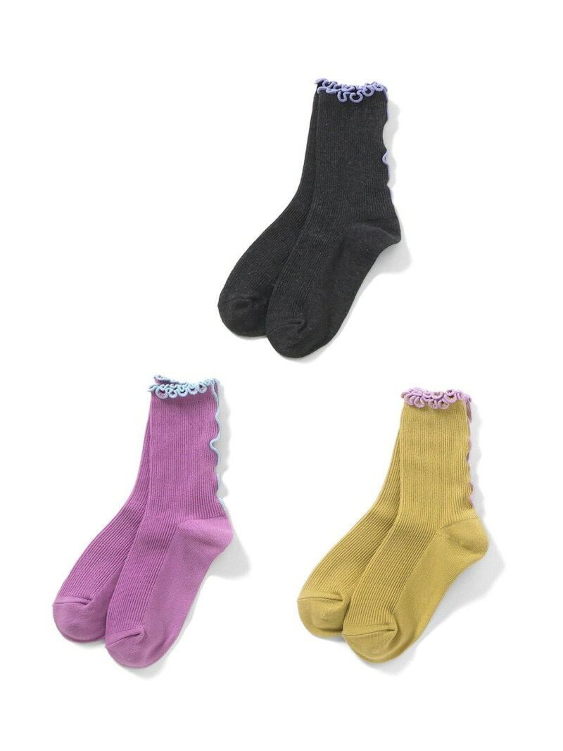 BREEZE 3つセットメロウソックス エフオーオンラインストア 靴下・レッグウェア 靴下 グレー ベージュ