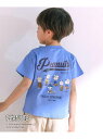 SLAP SLIP 【PEANUTS*SLAP SLIP】ピーナッツの仲間たちバックプリントTシャツ(80~130cm) ベベ オンライン ストア トップス カットソー・Tシャツ ブラウン ブルー ブラック(4)