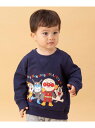 ANPANMAN KIDS COLLECTION APKC/(K)ニコニコエルボーパッチトレーナー アンパンマンキッズコレクション トップス スウェット・トレーナー レッド ネイビー【送料無料】(4)