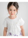 【SALE/50%OFF】Tartine et Chocolat バタフライロゴ刺しゅうTシャツ(90~140cm) ベベ オンライン ストア トップス カットソー・Tシャツ ホワイト ピンク【RBA_E】【送料無料】