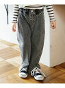 【SALE/30%OFF】BREEZE 切替デニムパンツ 10分丈 エフオーオンラインストア パンツ その他のパンツ ブラック ブルー【RBA_E】
