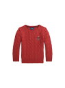 POLO RALPH LAUREN (ボーイズ 4才~7才)Polo ベア ケーブルニット コットン セーター ラルフローレン トップス ニット レッド【送料無料】