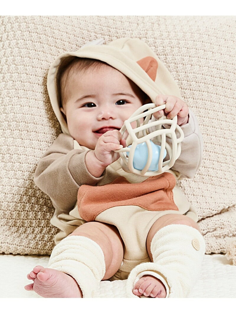 Ampersand アニマルロンパス エフオーオンラインストア マタニティウェア・ベビー用品 ロンパース・カバーオール ベージュ ブラック