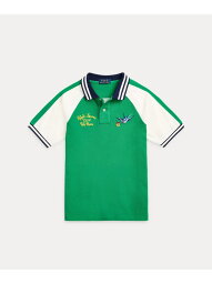 POLO RALPH LAUREN (ボーイズ 8才~20才)パリエンブロイダリー コットン メッシュ ポロシャツ ラルフローレン トップス ポロシャツ グリーン【送料無料】