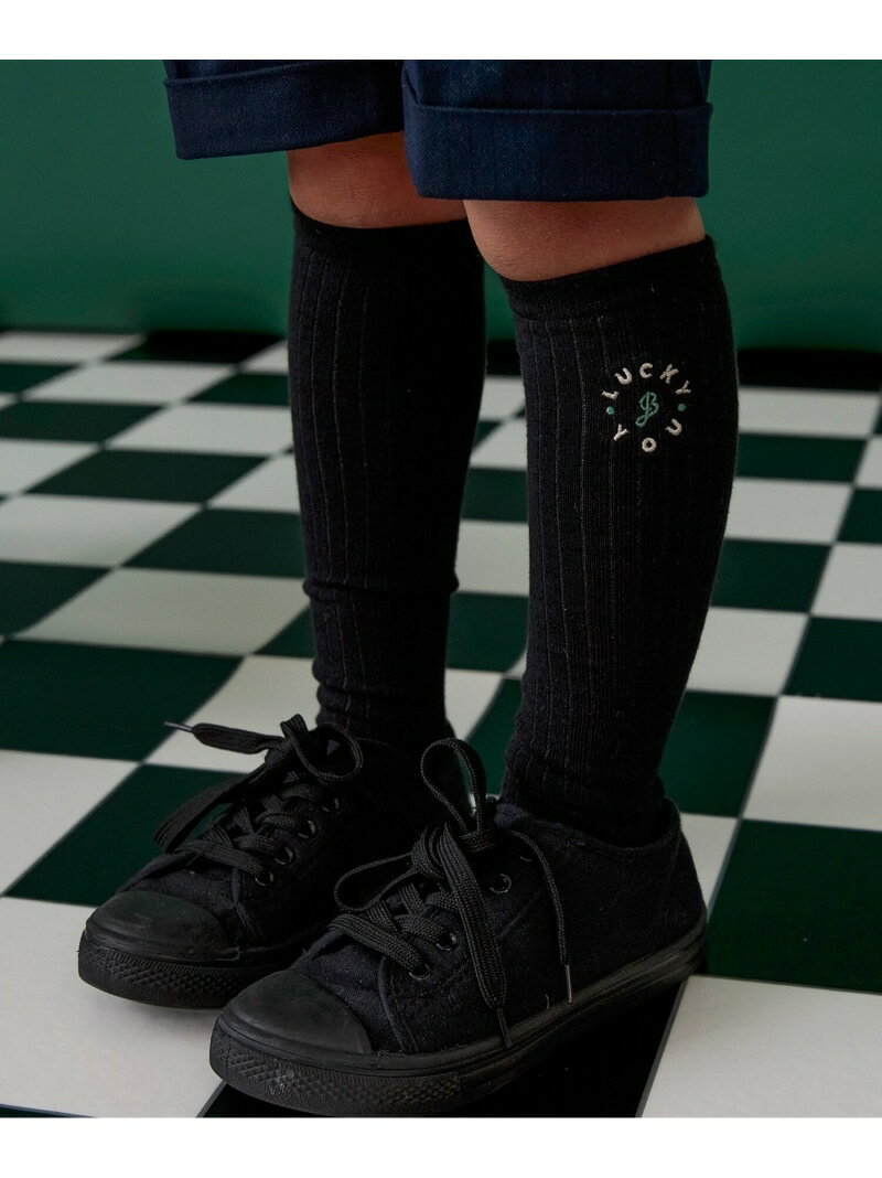 BREEZE ハイソックス エフオーオンラインストア 靴下・レッグウェア 靴下 ホワイト ブラック