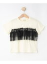 【SALE/40%OFF】SHOO・LA・RUE 【100-120cm】チュールドッキングTシャツ シューラルー トップス カットソー・Tシャツ パープル ホワイト【RBA_E】