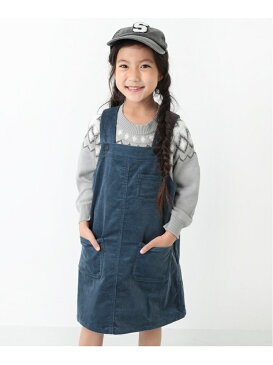【SALE/50%OFF】devirock コーデュロイジャンパースカート ワンピースデビロック 子供服 キッズ デビロック スカート ジャンパースカート ピンク ブラウン ブルー ベージュ【RBA_E】