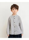 【SALE/50%OFF】BREEZE スタンドカラーシャツ エフオーオンラインストア トップス シャツ・ブラウス ネイビー グレー【RBA_E】
