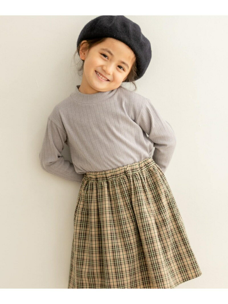 【SALE／50%OFF】URBAN RESEARCH DOORS 針抜きリブハイネックカットソー(KIDS) アーバンリサーチドアーズ トップス その他のトップス グレー ホワイト【RBA_E】