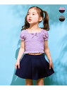 【SALE/30%OFF】any FAM KIDS ギンガムチェック セパレート 水着 エニィファム 水着・スイムグッズ 水着 パープル ブラック【RBA_E】