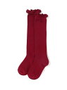 BeBe 透かし編みメロウフリルハイソックス(13~24cm) ベベ オンライン ストア 靴下・レッグウェア 靴下 グレー ワインレッド ネイビー