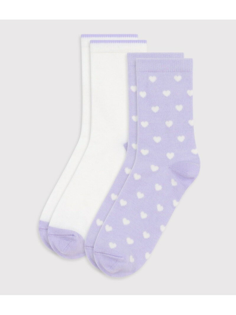 PETIT BATEAU ソックス2枚組 プチバトー 靴下・レッグウェア 靴下