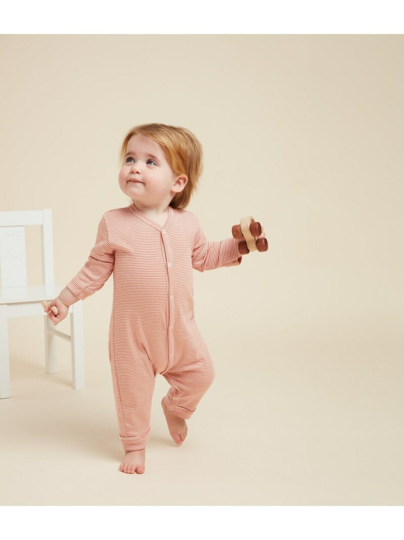 【SALE／10%OFF】PETIT BATEAU ミラレ足なしロンパース プチバトー マタニティウェア・ベビー用品 ロンパース・カバーオール ホワイト【RBA_E】【送料無料】