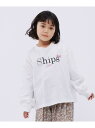 SHIPS Colors SHIPS Colors:ビジュー プリント ロングスリーブ Tシャツ(100~130cm) シップス トップス カットソー・Tシャツ ホワイト パープル