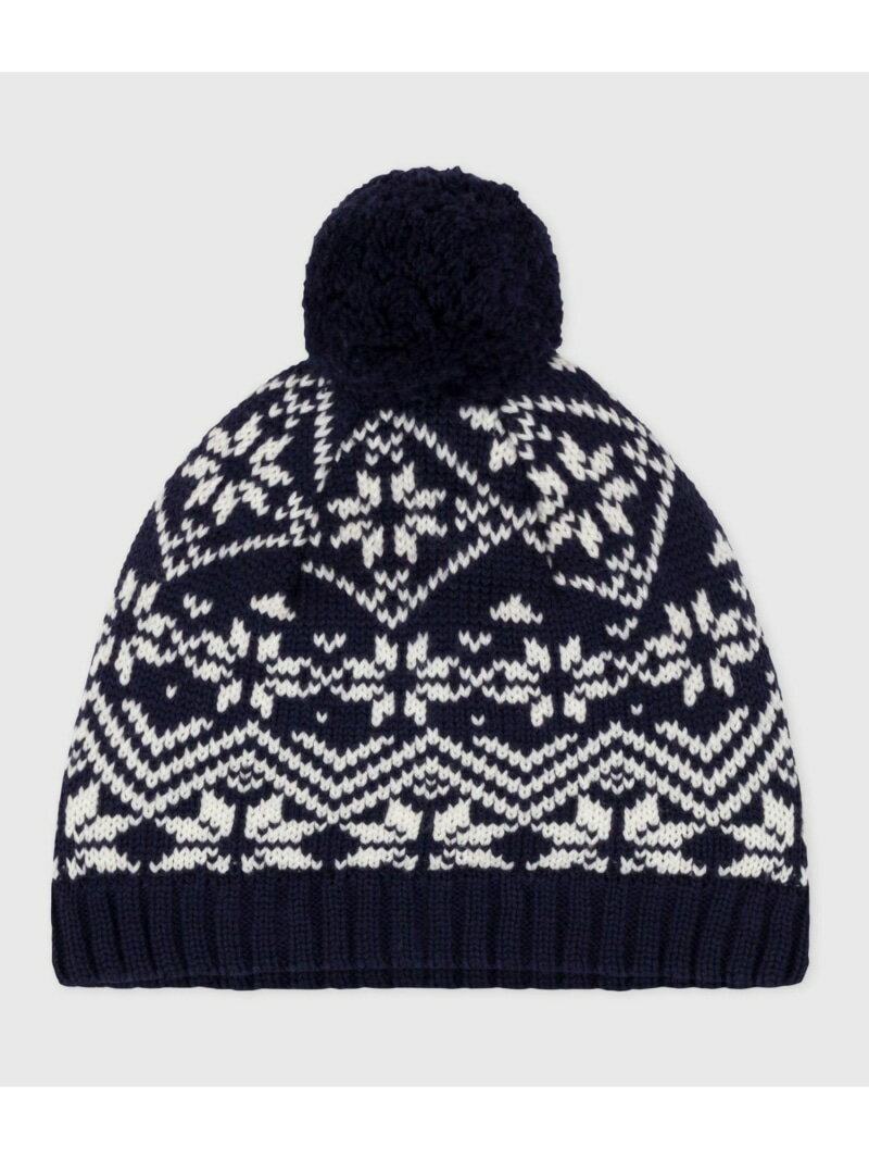 PETIT BATEAU ニットキャップ プチバトー 帽子 ニット帽・ビーニー ホワイト【送料無料】