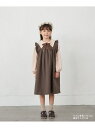 【SALE/30%OFF】riziere ショルダーフリルデザインワンピース リジェール ワンピース・ドレス ワンピース ブラウン ネイビー【RBA_E】