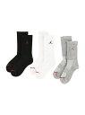 Jordan ソックス(21-23cm) JORDAN(ジョーダン) JHN JORDAN JUMPMAN CREW ルーキーユーエスエー 靴下 レッグウェア 靴下 グレー レッド