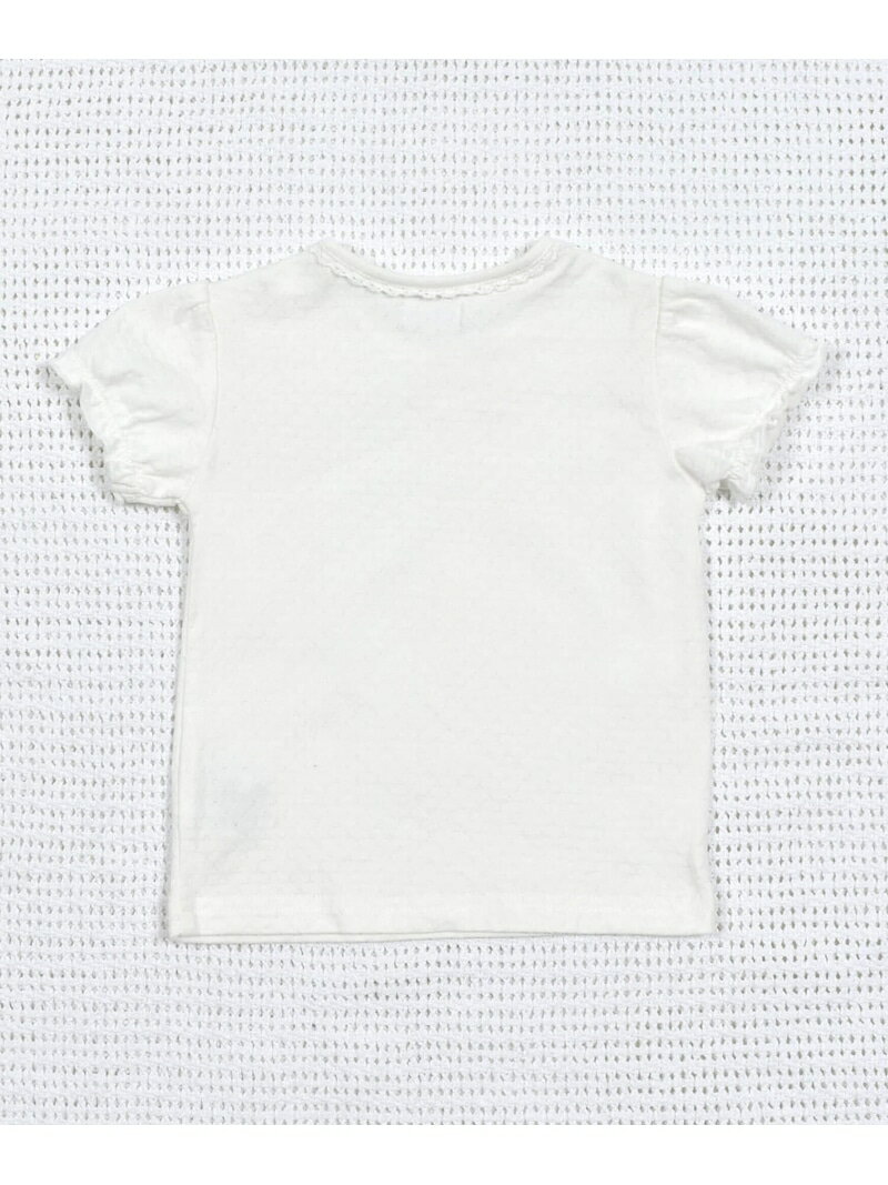 【SALE／5%OFF】fillot de bebe reduction タック天竺パフスリープTシャツ(70~90cm) ベベ オンライン ストア トップス その他のトップス ホワイト【RBA_E】【送料無料】 3