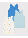PETIT BATEAU タンクトップ3枚組 プチバトー インナー・ルームウェア その他のインナー・ルームウェア【送料無料】