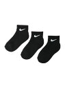 NIKE ソックス(16-18cm) NIKE(ナイキ) NIKE BACIS PACK ANKLE 3PK ルーキーユーエスエー 靴下・レッグウェア 靴下 ブラック ホワイト