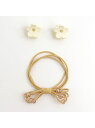 【SALE/44%OFF】apres les cours お花ミニクリップ・リボンヘアゴムセット エフオーオンラインストア ヘアアクセサリー カチューシャ・ヘア...