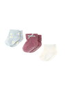 【SALE/30%OFF】petit main BABY3Pソックス ナルミヤオンライン マタニティウェア・ベビー用品 ベビーソックス ベージュ ホワイト ブルー ピンク【RBA_E】