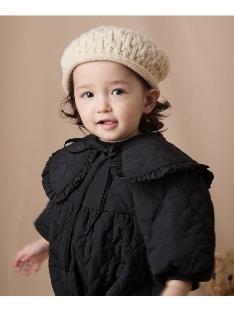 riziere キルティングフリル付け衿 リジェール ファッション雑貨 付け襟 ブラック ホワイト