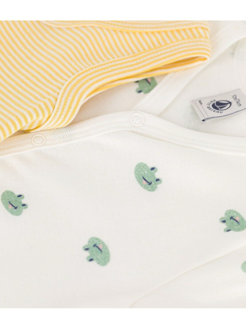 【SALE／10%OFF】PETIT BATEAU ショートロンパース2枚組 プチバトー マタニティウェア・ベビー用品 ロンパース・カバーオール【RBA_E】【送料無料】