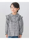 【SALE/50%OFF】SLAP SLIP コーデュロイチェック柄フロントフリル長袖シャツ(90~130cm) ベベ オンライン ストア トップス シャツ・ブ...
