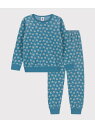 【SALE/20%OFF】PETIT BATEAU ベロア長袖パジャマ プチバトー インナー・ルームウェア パジャマ グリーン【RBA_E】【送料無料】
