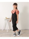 【SALE/50%OFF】ikka 裾フリルキャミサロペット(120~160cm) イッカ パンツ その他のパンツ ブラック【RBA_E】