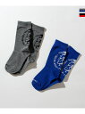 【SALE/53%OFF】DIESEL (K)DIESEL/J00186-0EASX Kids & Junior ブランドロゴ靴下ソックス シフォン 靴下・レッグウェア 靴下 オレンジ グレー【RBA_E】