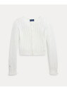 POLO RALPH LAUREN (ガールズ 7才~16才)ポインテールニット コットン カーディガン ラルフローレン トップス カーディガン ホワイト【送料...