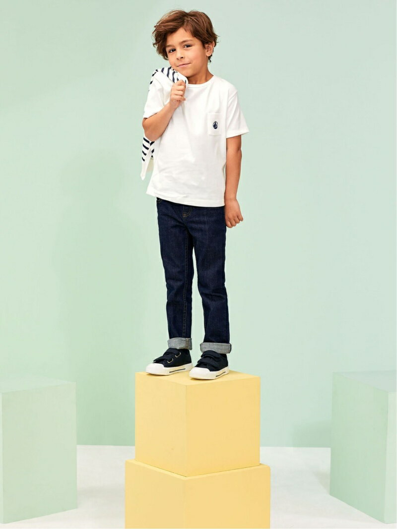 【SALE／30%OFF】PETIT BATEAU (K)カラー半袖Tシャツ プチバトー トップス その他のトップス ホワイト ネイビー イエロー【RBA_E】のサムネイル