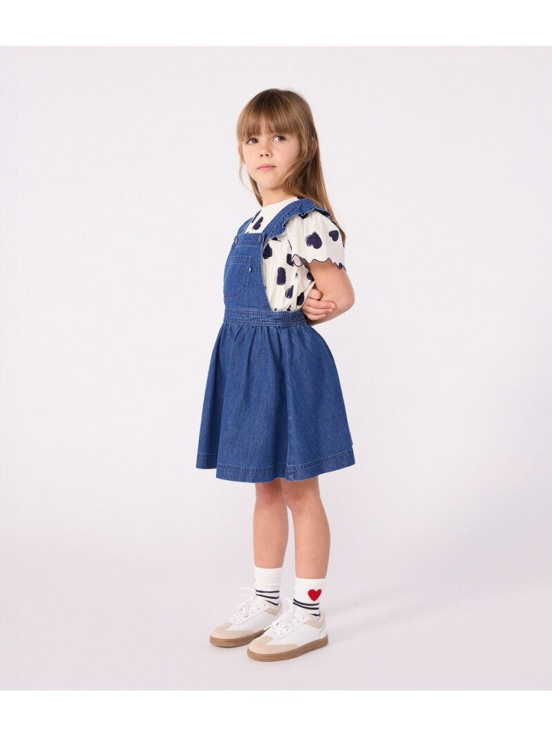 PETIT BATEAU ジャンパースカート プチバトー ワンピース・ドレス ワンピース ブルー【送料無料】