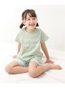 【SALE/5%OFF】devirock ガールズ半袖パジャマ ルームウェア 半袖ルームウェア パジャマ デビロック インナー・ルームウェア パジャマ グリーン...
