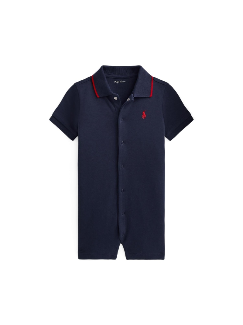 POLO RALPH LAUREN (ベビー)ソフト コットン ポロ ショートオール ラルフローレン マタニティウェア・ベビー用品 ロンパース・カバーオール ネイビー【送料無料】