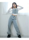 【SALE/24%OFF】Lovetoxic 【綿100%】ビスチェセットアップ ナルミヤオンライン トップス アンサンブル グレー ブルー【RBA_E】【送料無料】